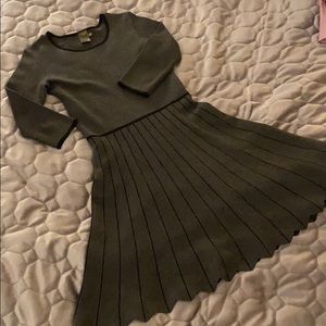 Gray sweater dress